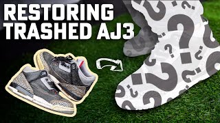 Restoring Air Jordan 3 EASY  Shoe Cleaning from Trash to Treasure [upl. by Davenport]