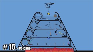 Volcano  Algodoo Marble Race [upl. by Odlanor]