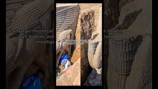 An 18ton limestone sculpture of a lamassu Museum history [upl. by Peony23]