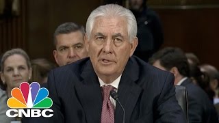 Rex Tillerson Would Not Describe Vladimir Putin As War Criminal  CNBC [upl. by Skier]