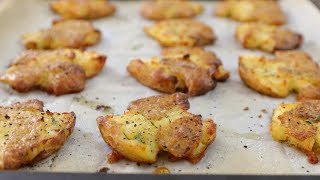 Crispy Smashed Potatoes Recipe [upl. by Sudnor]