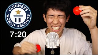 ASMR 100 TRIGGERS IN 720  WORLD RECORD [upl. by Anahsirk298]