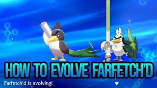 HOW TO EVOLVE FARFETCHD TO SIRFETCHD  Pokemon Sword and Shield [upl. by Yerocaj639]