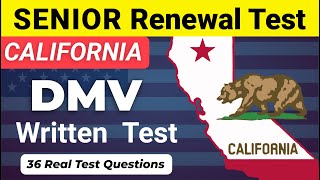 California dmv senior written test 2024  Senior Renewal Test [upl. by Nonnaer]