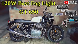 Best 120W Fog Light For Continental GT 650 Full installation  Lui HJG IP68 [upl. by Eihcir543]