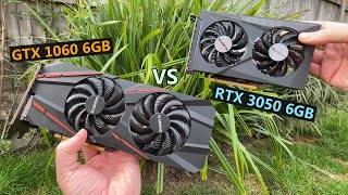 GTX 1060 6GB Vs RTX 3050 6GB  Old Mainstream Vs Modern EntryLevel [upl. by Llenyl]