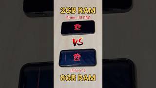 2GB iPhone 😈 vs 8GB iPhone vs iPhone 12 vs iPhone 16  FREEFIRE TEST freefire shorts iphone16 [upl. by Ecnahs670]