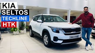 Kia Seltos 2022  Seltos HTX iVT AT Black Colour 🔥 Detailed Walkaround Video [upl. by Loram]