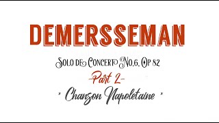 J Demersseman SOLO DE CONCERTNo 6Op 82 accompaniment quotChanson Napolitainequot [upl. by Marela]