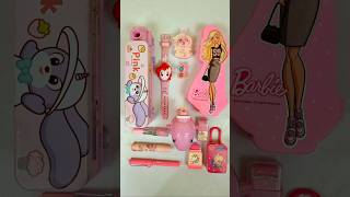 perfect pink stationery items  barbie pencil case unicorn sharpner stationery schoolsupplies [upl. by Greggs946]