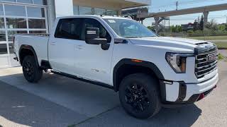 White 2025 GMC Sierra 3500HD AT4 Review Calgary AB  Wolfe Calgary  T4101594 [upl. by Anaugal]