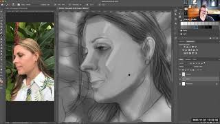 How to Paint A Digital Portrait in Photoshop Pt 2 [upl. by Lladnarc]