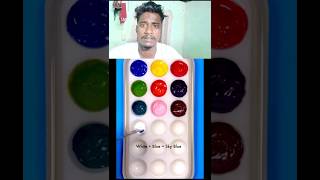 Three colour making blue yellow and red Milake colour kaise banate haincolormixing paintmixingyt [upl. by Uaeb107]