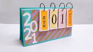 DIY Easy Desk Calendar 2021  Desk Decor [upl. by Caril]