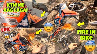 Almost Died😭 FIRE😨 in KTM  Aag laggai new Ktm Rc390 me😱Viral Video😱 Preparation to Ladakh Ride [upl. by Notnyw]