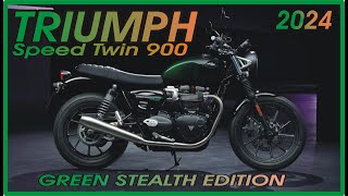 2024 Triumph Speed Twin 900 Green Stealth Edition [upl. by Satterlee136]