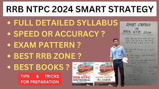 RRB NTPC 2024 SMART STRATEGY FOR PREPARATION DETAILED SYLLABUS  BOOKS  AND OTHER TIPS [upl. by Niawd]