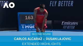 Carlos Alcaraz v Dusan Lajovic Extended Highlights 2R  Australian Open 2022 [upl. by Hoi324]