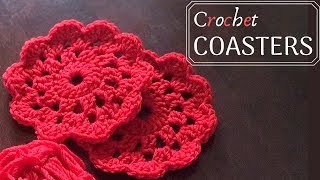 Easy Crochet Tea Coasters  Crochet Tutorial video  Step by Step [upl. by Libby]