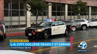 LA City College campus deadly stabbing triggers lockdown [upl. by Iraj]