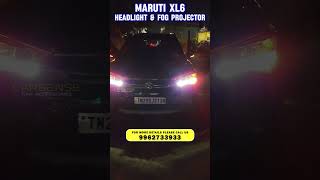 Maruti XL6 LED Headlight amp HID Fog Projector Upgraded  Fog Projector  Car LED Lights  Car Sense [upl. by Aratahc]