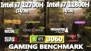 Intel i7 12700H vs 11800H Gaming Benchmark Test 2022  rtx3060   StealthGamerSG [upl. by Oreste159]