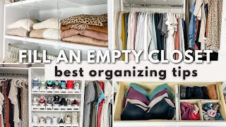 ORGANIZING A CLOSET FROM SCRATCH  Tips for filling an empty closet and making it more functional [upl. by Reahard]