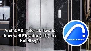 ARCHICAD Tutorial How to draw well Elevator Lift in a building [upl. by Norha]