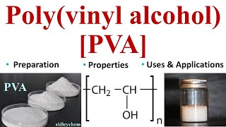 Polyvinyl alcohol  PVA  Some important Polymers  UG PaathShaala polyvinylalcohol PVA [upl. by Avi239]