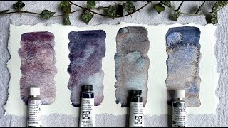 Schmincke Super Granulation and Daniel Smith haze watercolors swatching [upl. by Baal802]