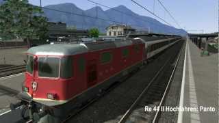 SBB Route 1 Railworks Train Simulator 2012  2017 simtrain [upl. by Abebi480]