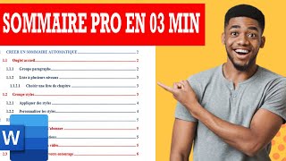 WORD  CREER UN SOMMAIRE Avec mise en forme en 5 min [upl. by Chas999]