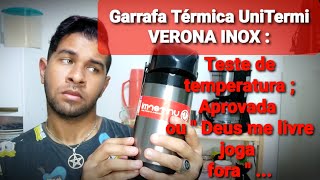 Garrafa Térmica UniTermi VERONA INOX  Como Fazer o Teste de Temperatura cafe teste cozinha [upl. by Enhpad]