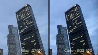 Canon EOS 60D vs Nikon D7000 Low Light [upl. by Offen]