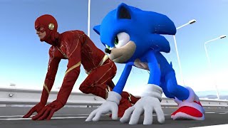 Sonic vs Flash Race Full Movie Animated Cartoon Part 1 2 3 to 7 Who is Faster Sonic The Hedgehog [upl. by Dud670]