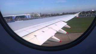 HD Takeoff Airbus A380 British Airways Upper Deck LHR runway 27R [upl. by Anaejer]