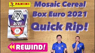 ⚽️ Panini Mosaic Euro 2021 Cereal Box Soccer Rip Pulsar parallels with nice Silver Rookie pull [upl. by Mackintosh]