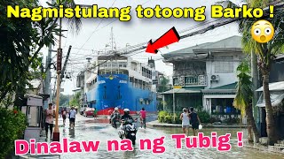 Nagmistulang totoong Barko ang Restaurant sa Navotas  Mataas pa rin level ng tubig  July 26 2024 [upl. by Atiram]