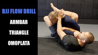 BJJ Flow Drill Armbar Triangle Omoplata From Closed Guard [upl. by Issim]