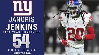 54 Janoris Jenkins CB Giants  Top 100 Players of 2017  NFL [upl. by Anirtek576]