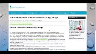 Vor und Nachteile Wasserenthärtungsanlage [upl. by Ashling]