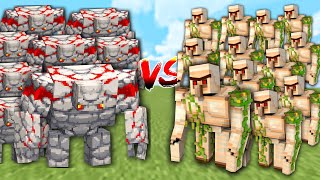 100 Redstone Golems vs 100 Iron Golems in Minecraft Mob Battle [upl. by Keenan260]