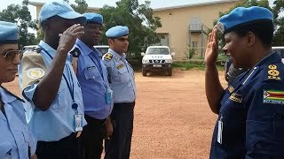 UN Police in Action in Darfur [upl. by Sdlonyer587]