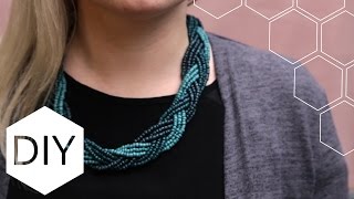 DIY sieraden maken met Kralenhoekje  gevlochten kralenketting [upl. by Lasala]