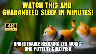 DEEP SLEEP LIKE NEVER BEFORE 💤 8 HOURS OF RELAXING MUSIC 🎵 AND A STUNNING 4K GOLDFISH AQUATANK 🐟 [upl. by Thera]