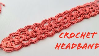 Easy Crochet headband PERFECT FOR BEGINNERS [upl. by Alyahc601]