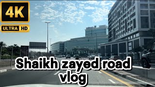 Sheikh Zayed Road Dubai Vlog  Near Garhoud Bridge  Scenic Drive  4k video 60fps hd video [upl. by Ellinehc221]