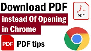 How To Download PDF instead of opening in browser Chrome  How To Download PDF File Without Opening [upl. by Trin921]