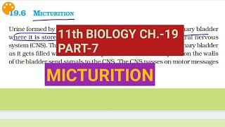 Class 11 BiologyCh19 Part7MicturitionStudy with Farru [upl. by Chara128]