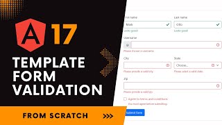 Template Form Validation in Angular 17  angular 17 tutorial [upl. by Adrienne445]